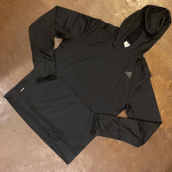 Adidas Owns the Run Hoodie Black Climalite Sz M - Picture 6 of 8